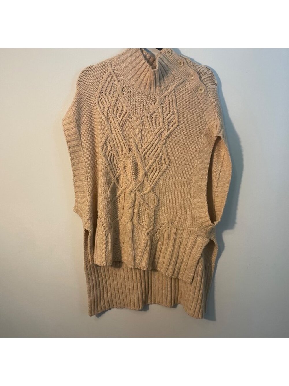BCBGMaxazria cable knit poncho